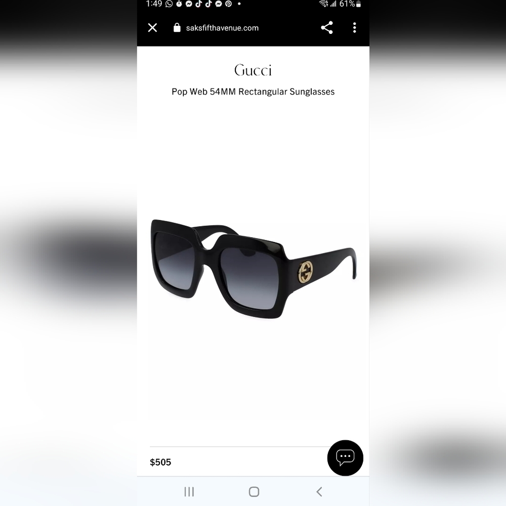 Gucci  Sunglasses, Brand New, Overside - Picture 10 of 10